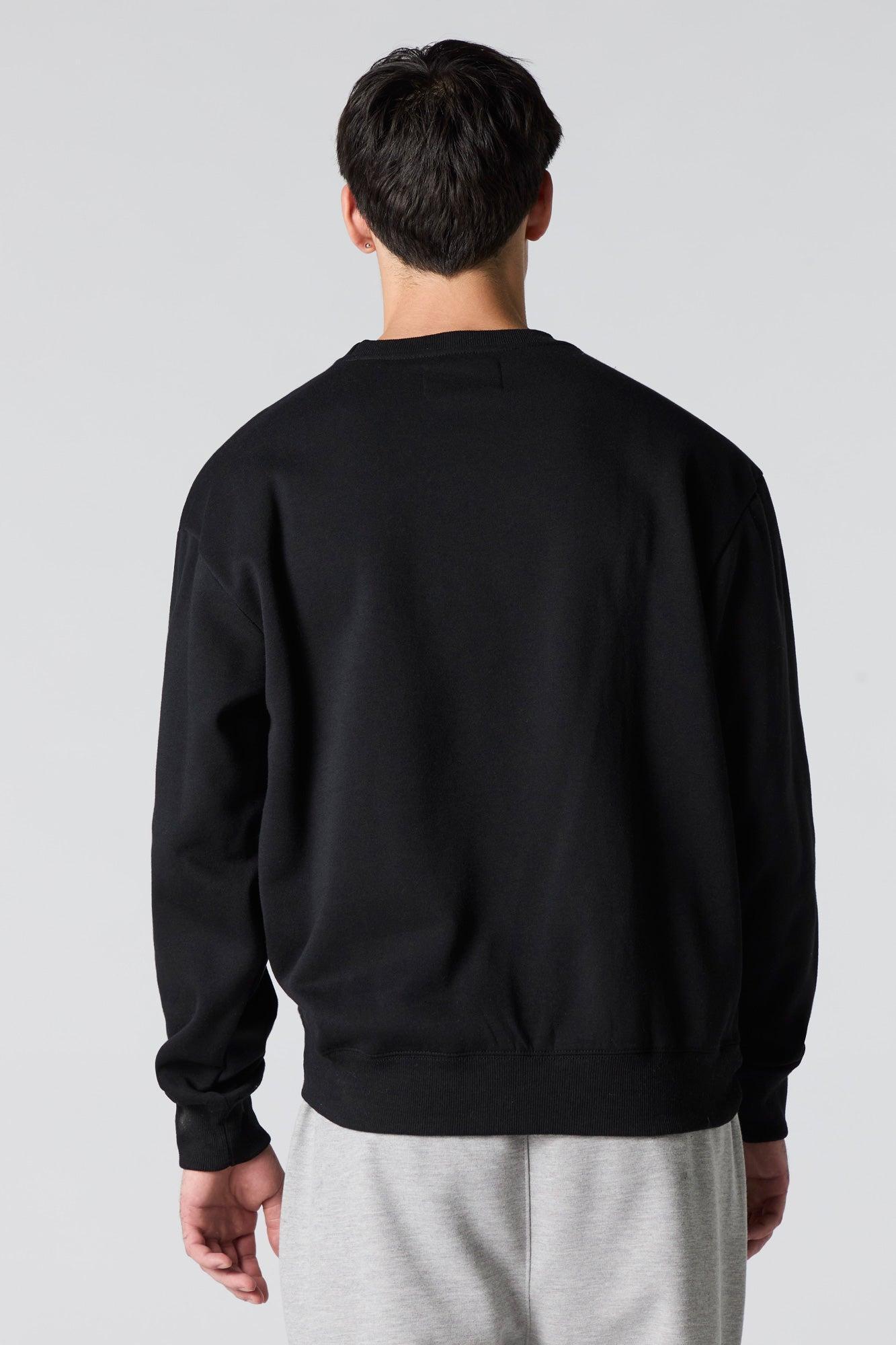 Embroidered Fleece Sweatshirt Male Product Image