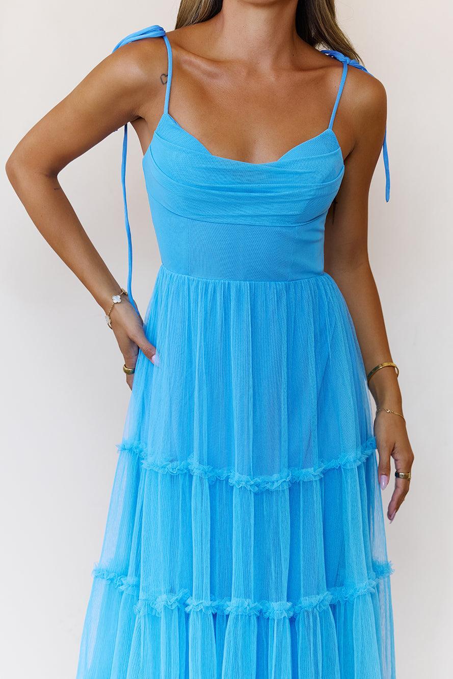 Never Declined Maxi Dress Blue Product Image
