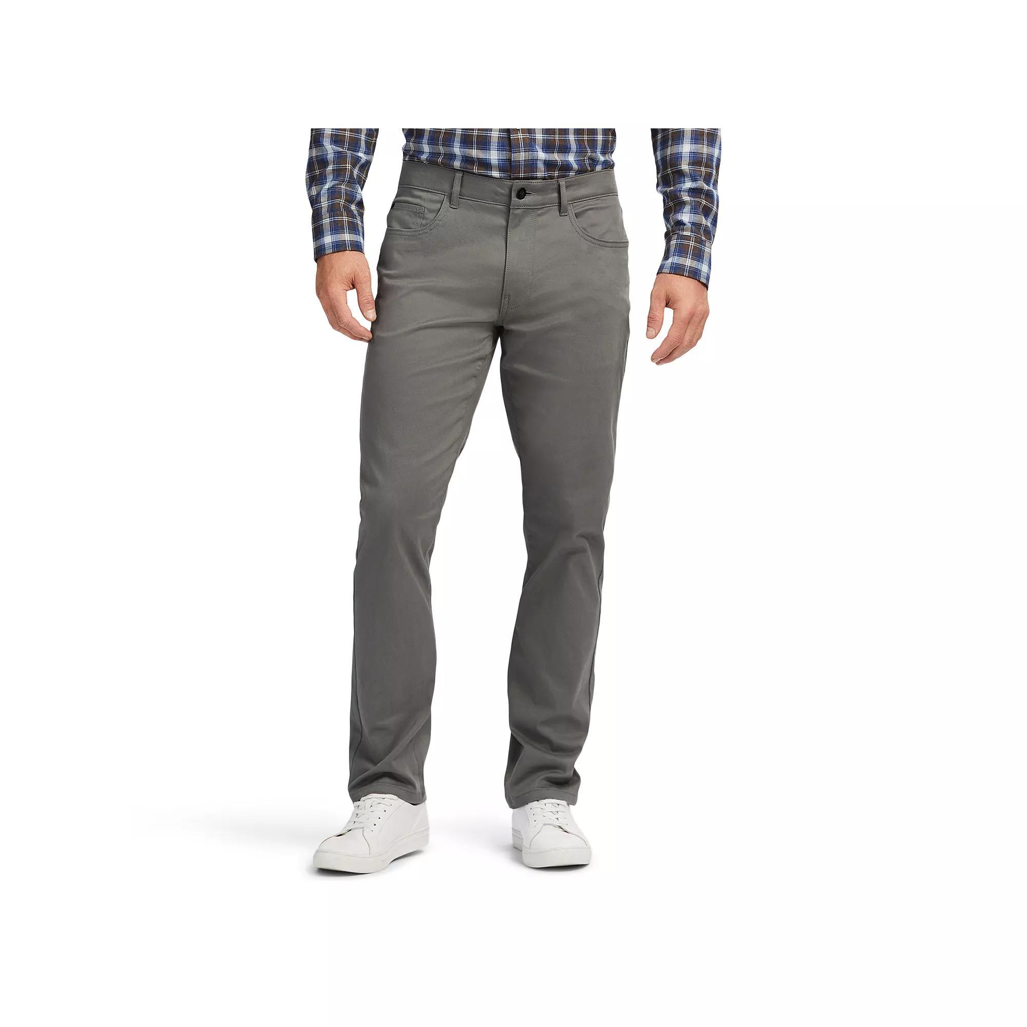 Men's IZOD Saltwater Chino Pants, Size: 34 X 32, Smoked White Product Image