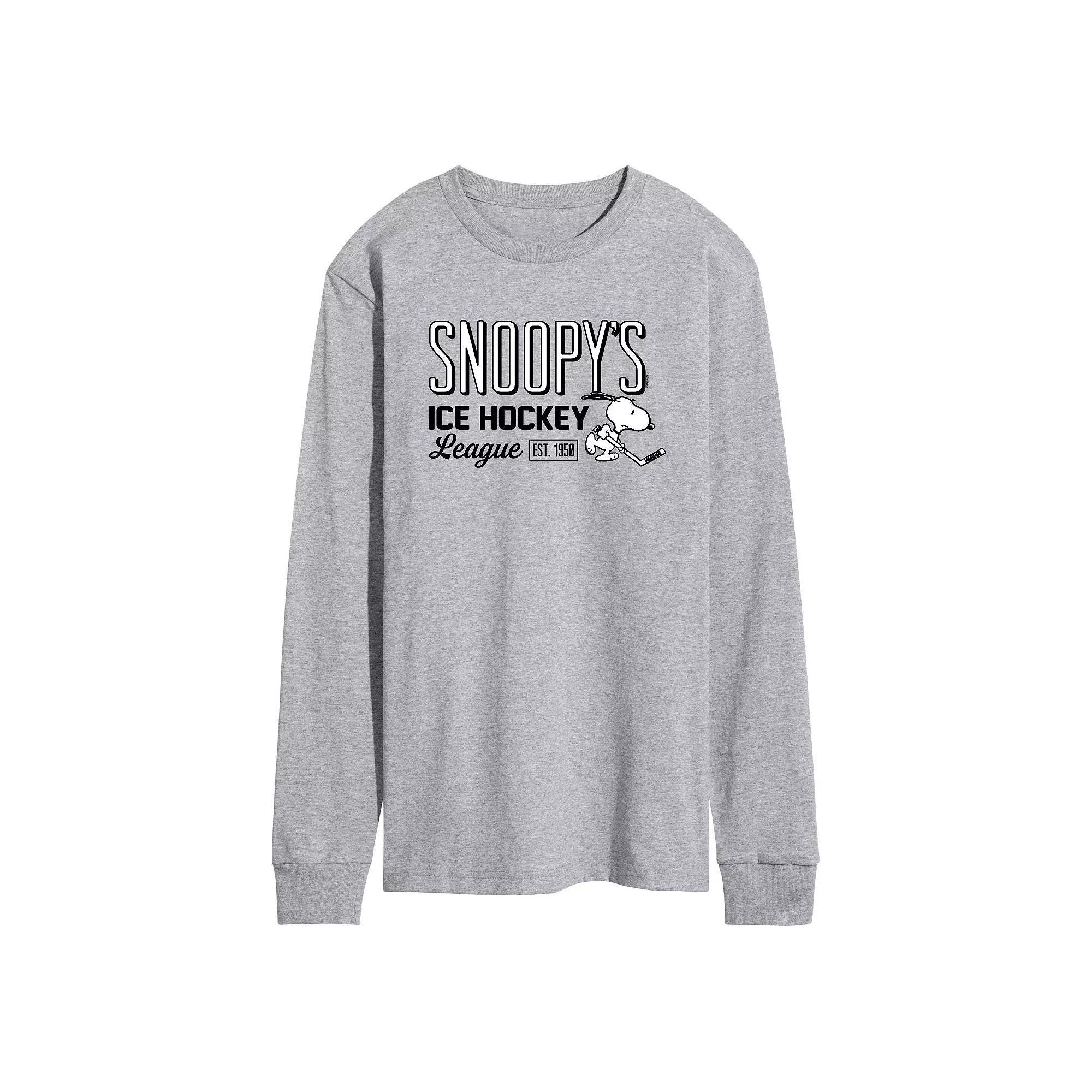 Mens Peanuts Snoopy Hockey Tee Product Image