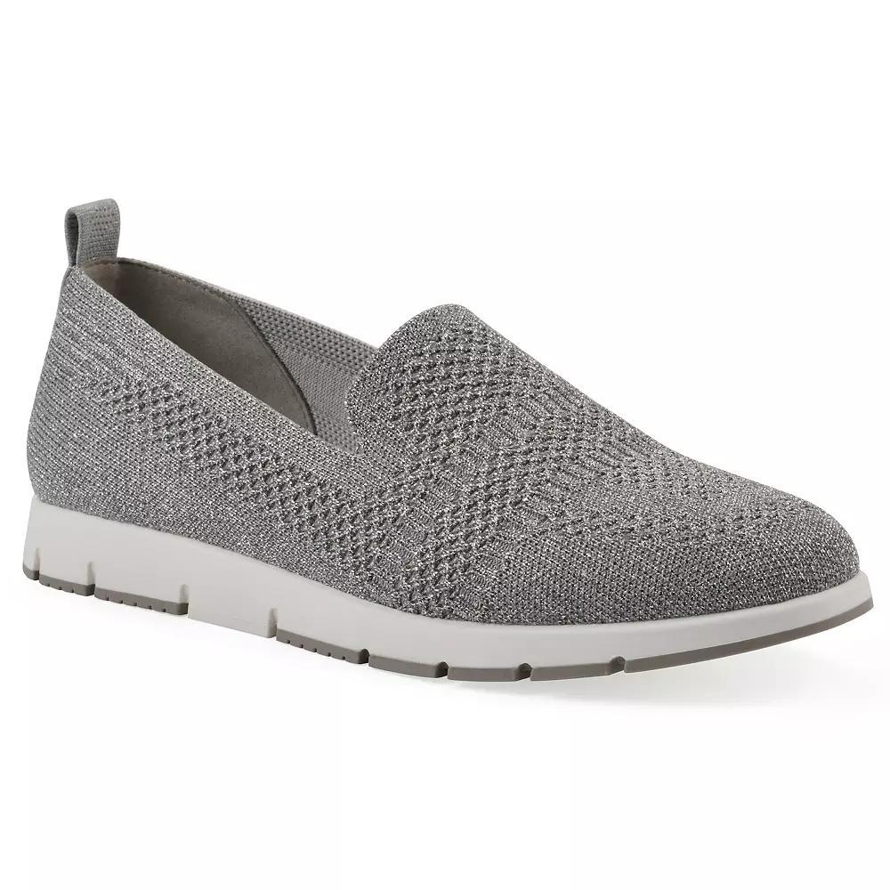 Cliffs by White Mountain Women's Garren Slip-On Shoes, Size: 7.5, Gray Glitter Knit Product Image