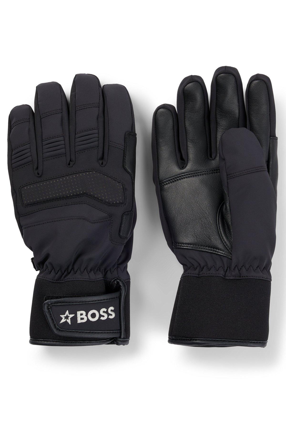 BOSS x Perfect Moment mixed-material ski gloves with leather Product Image