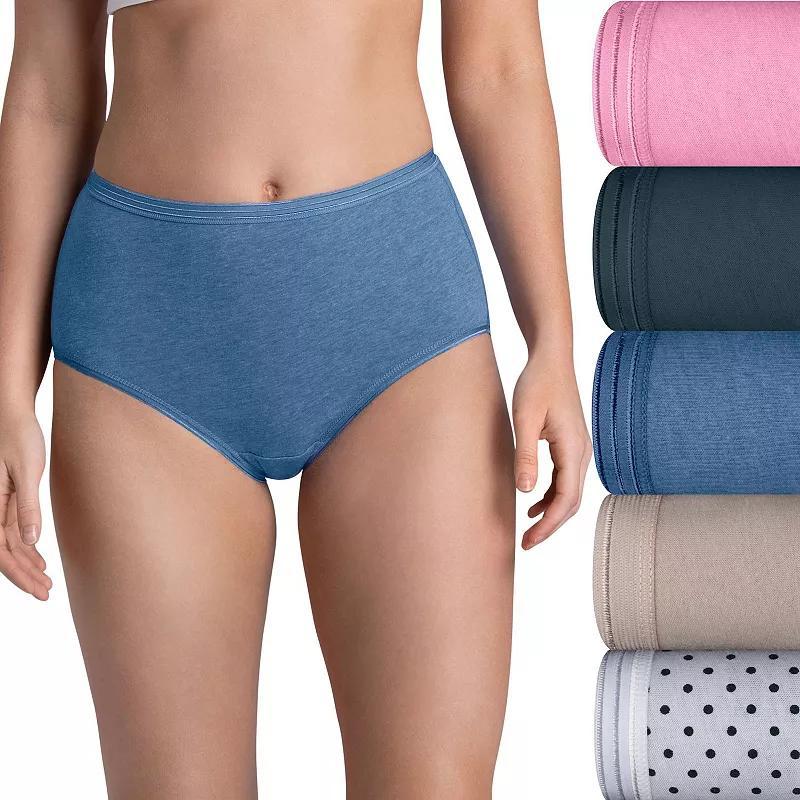 Women's Fruit of the Loom® Ultra Soft Brief 5-pack Panty Set 5DUSKBR, Size: 10, High Society Asst Product Image