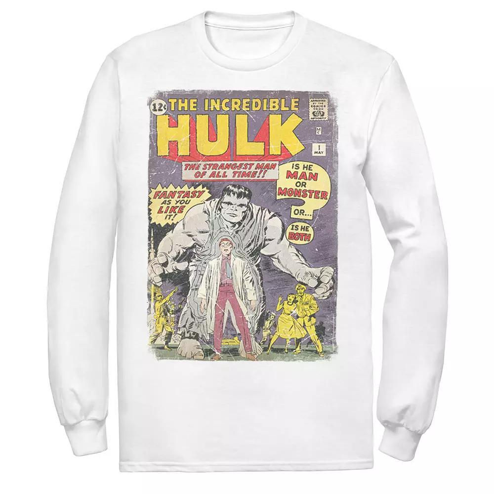 Mens Marvel The Incredible Hulk Classic Retro Comic Book Tee Blue Product Image