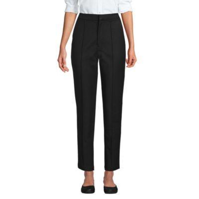 Women's Lands' End High Waisted Bi-Stretch Pintuck Pencil Ankle Pants, Size: 10, Deep  Blue Product Image
