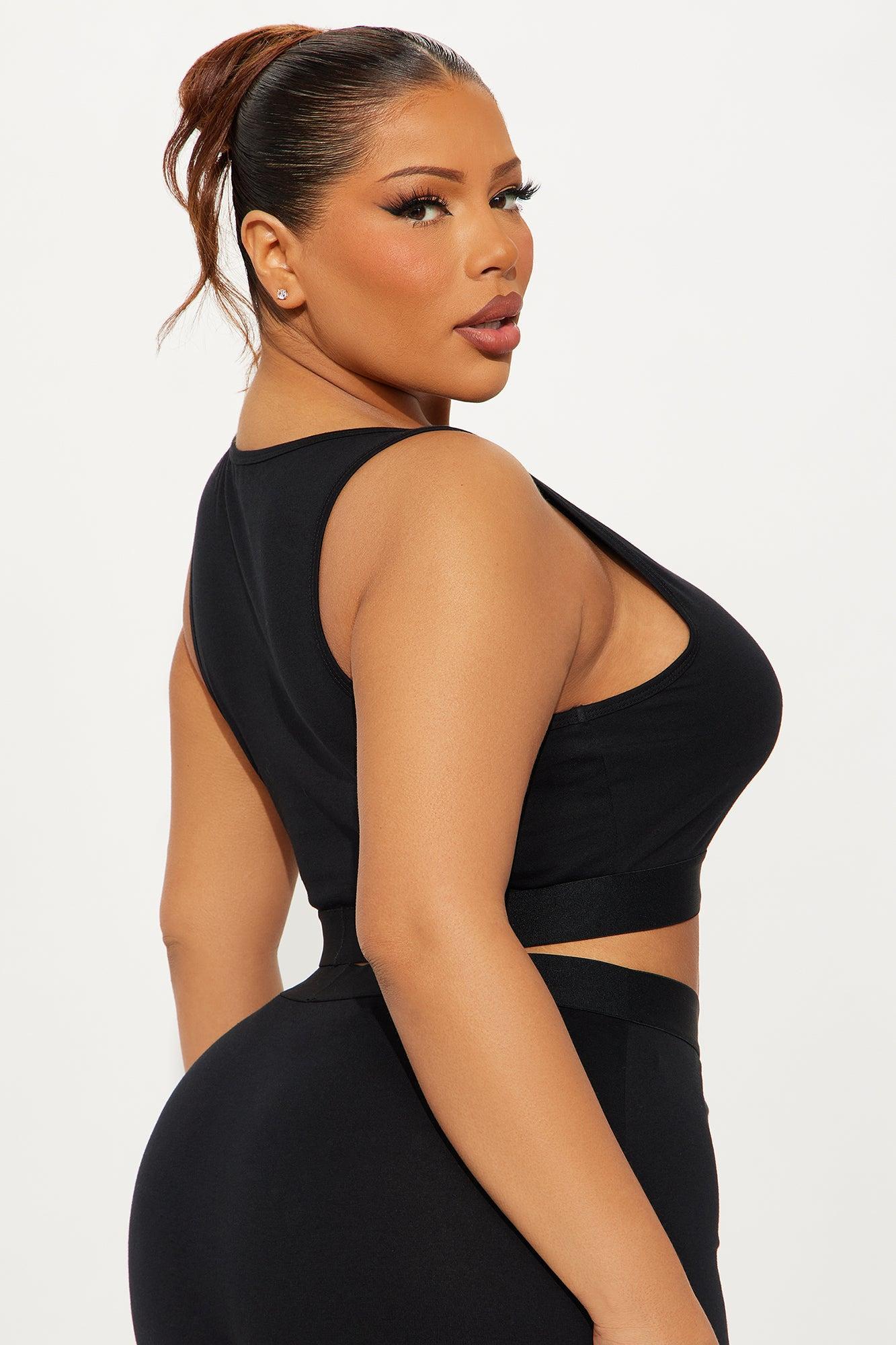FN Mood High Neck Cotton Bra - Black Product Image