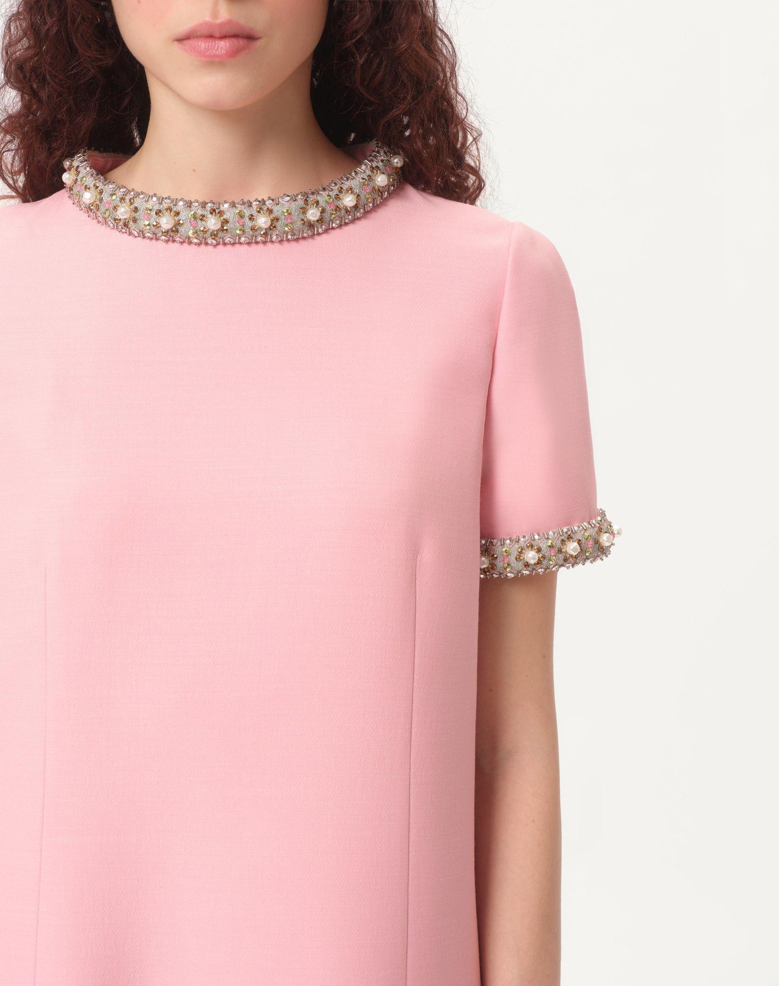 Embroidered Crepe Couture Short Dress Product Image