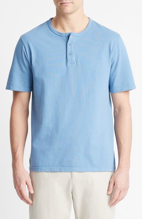 Mens Garment-Dyed Cotton Henley Product Image