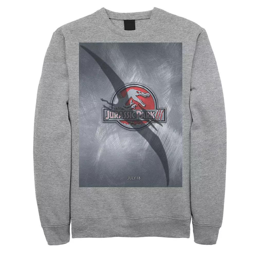 Men's Jurassic Park 3 Movie Poster Pterodactyl Sweatshirt, Size: Medium, Grey Heather Product Image