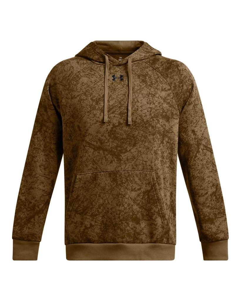Men's Under Armour Rival Fleece Tech Camo Hoodie, Size: Small, Coyote Product Image