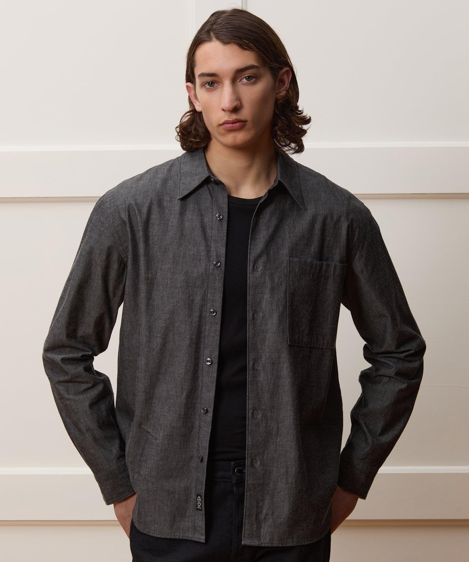 Chambray Point Collar Shirt Product Image