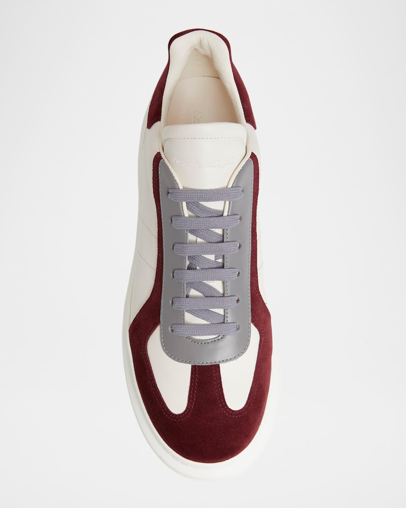 Men's Retro Trainer Leather and Suede Low-Top Sneakers Product Image