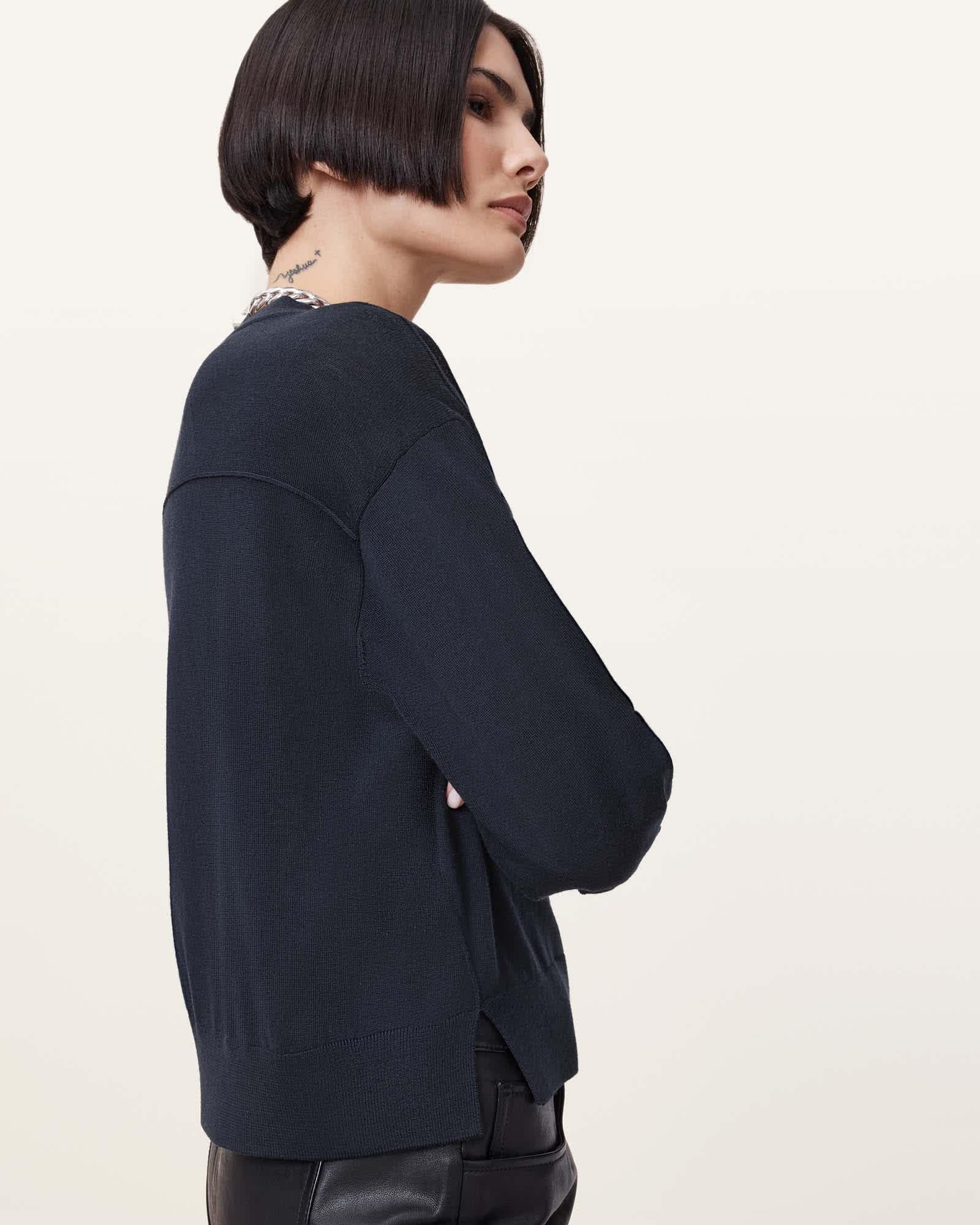 Julieana V Neck Wool Sweater Product Image