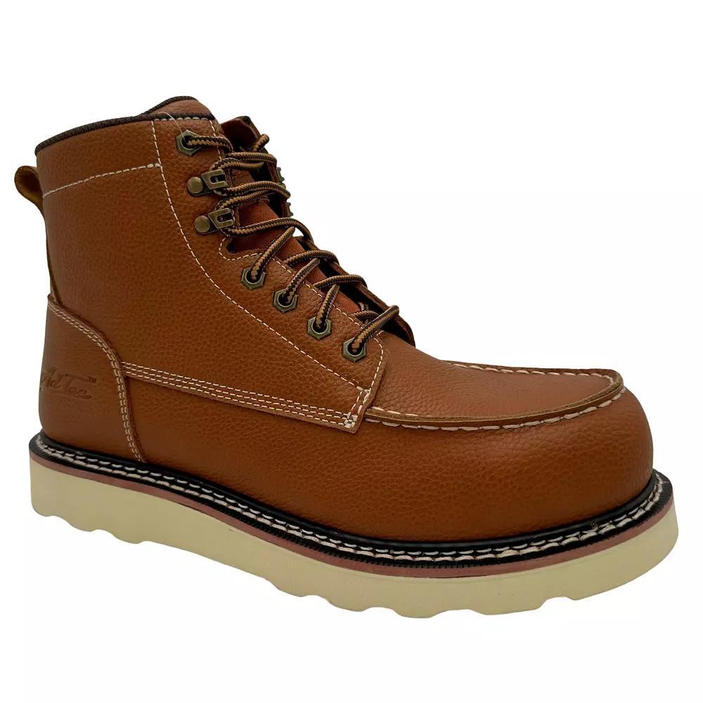AdTec Tumbled Cap Toe Men's Leather Work Boots, Size: 8, Brown Product Image