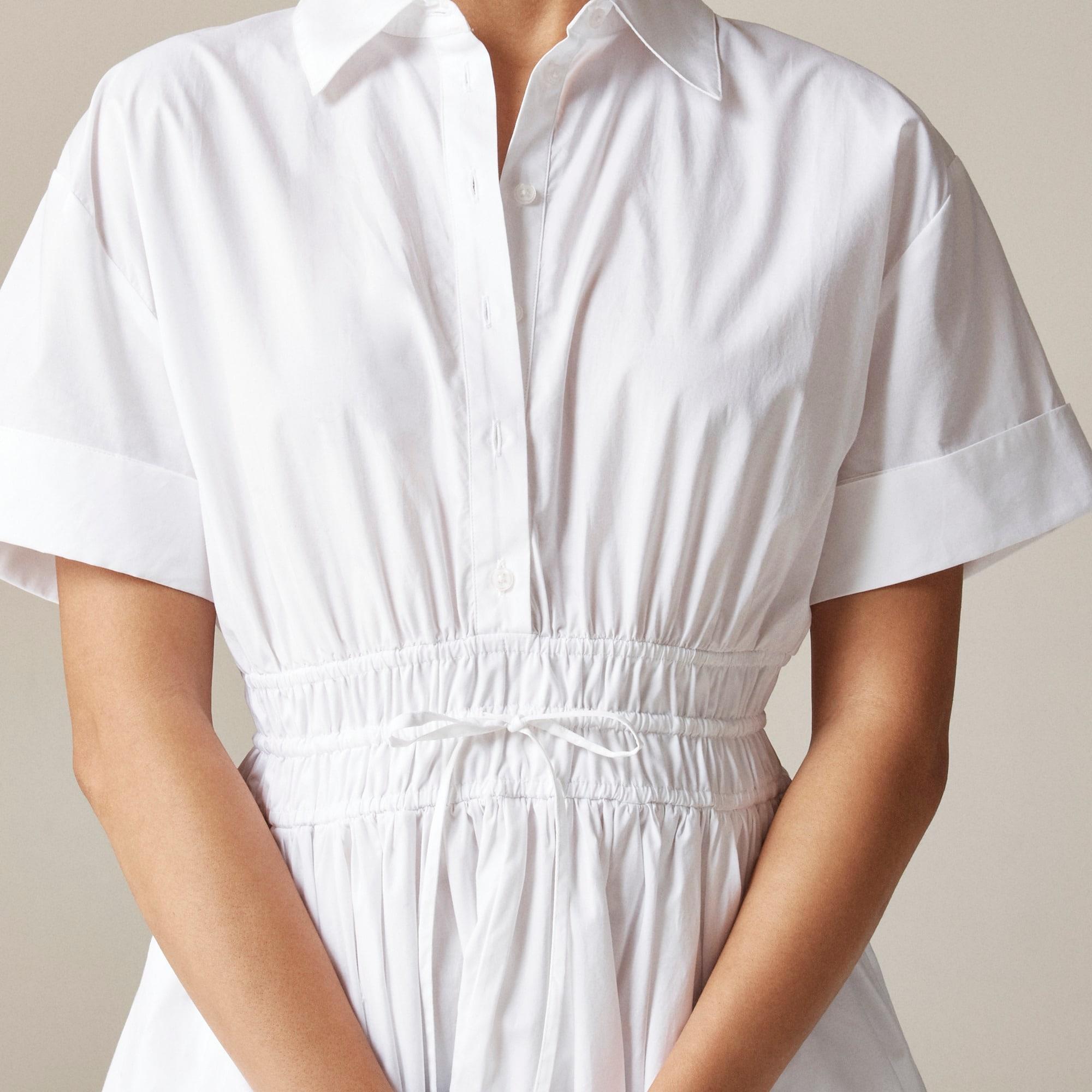 Elena mini shirtdress in cotton poplin Product Image