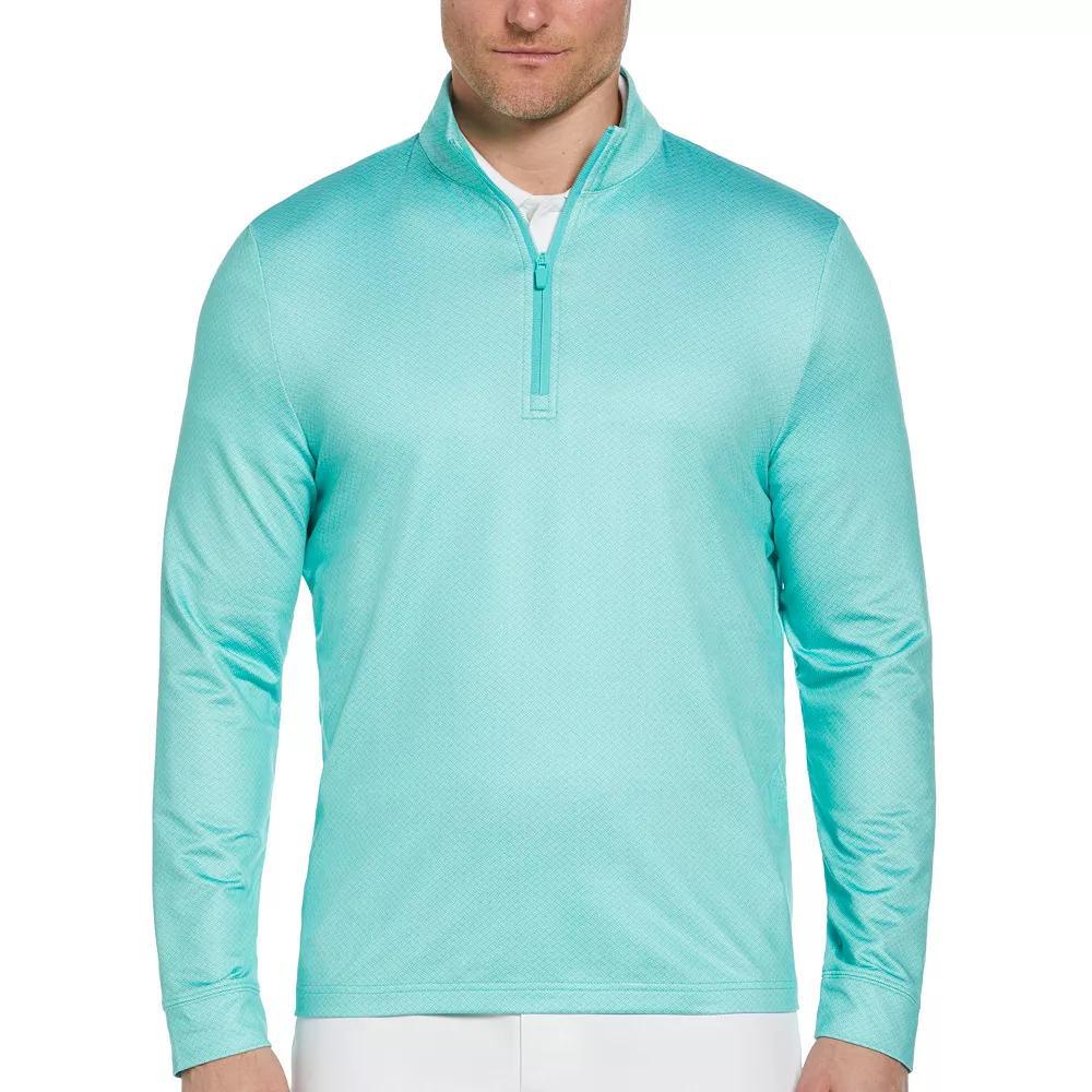 Mens Grand Slam Heathered Quarter Zip Golf Jacket Black Product Image