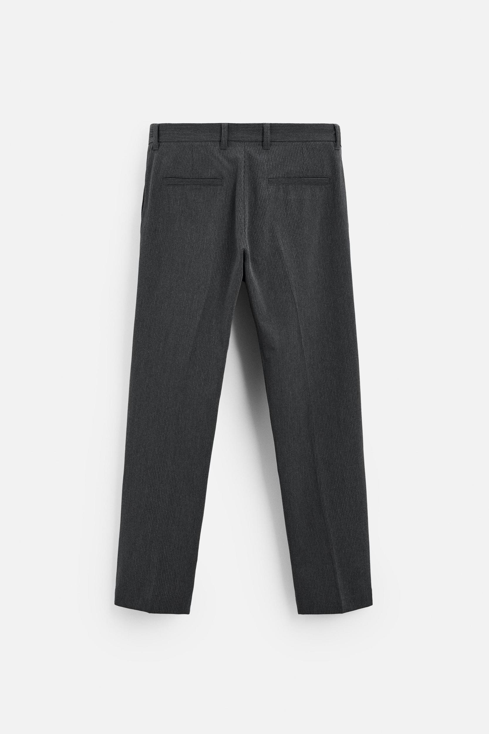 STRIPED STRAIGHT FIT PANTS Product Image