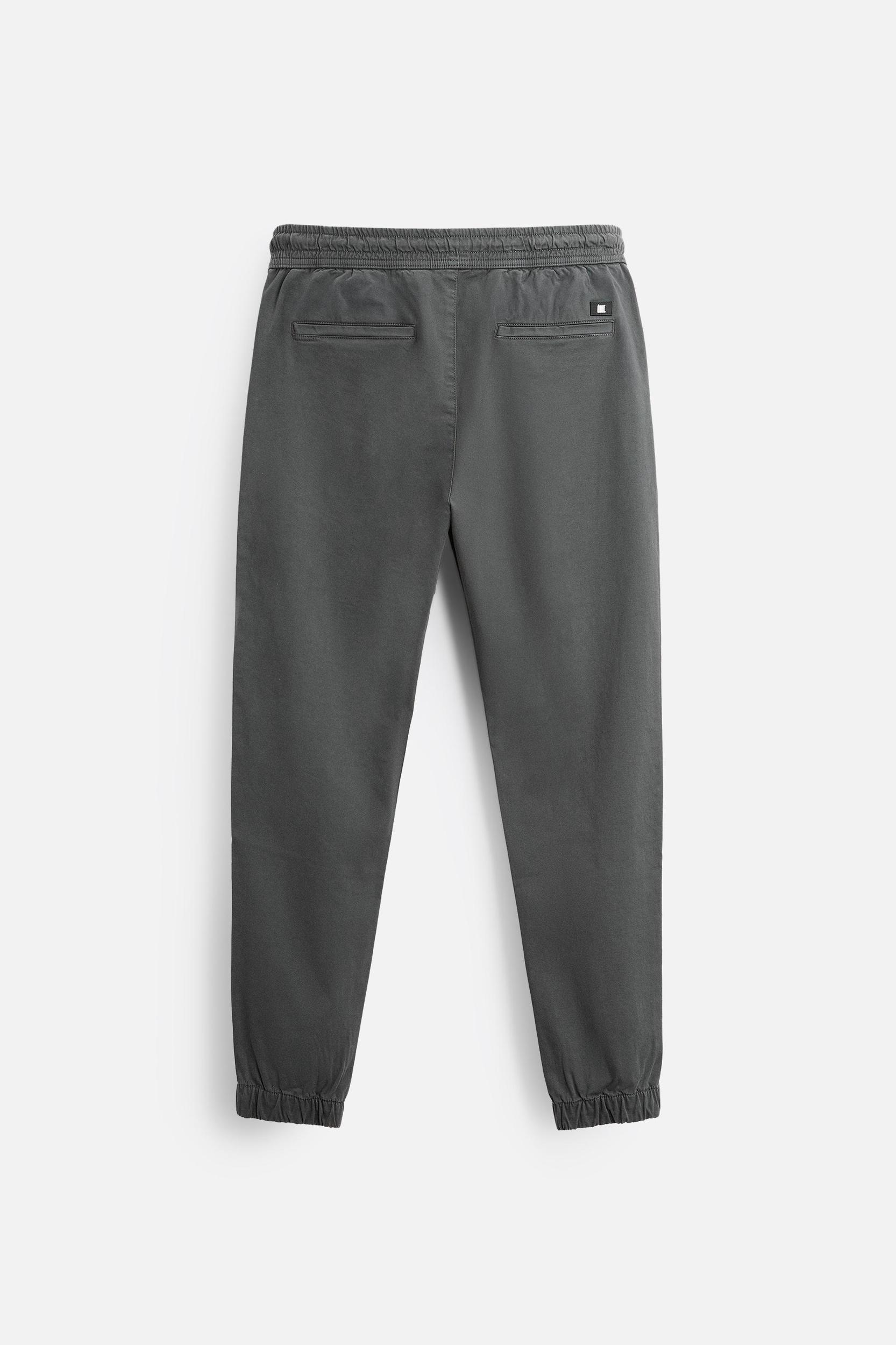 WASHED JOGGER-WAIST PANTS Product Image
