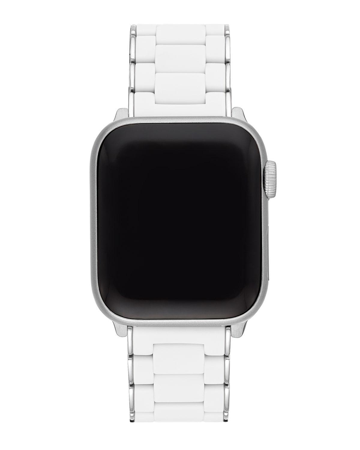 38/40mm Silicone-Wrapped Bracelet Band for Apple Watch, Black/Gold Product Image