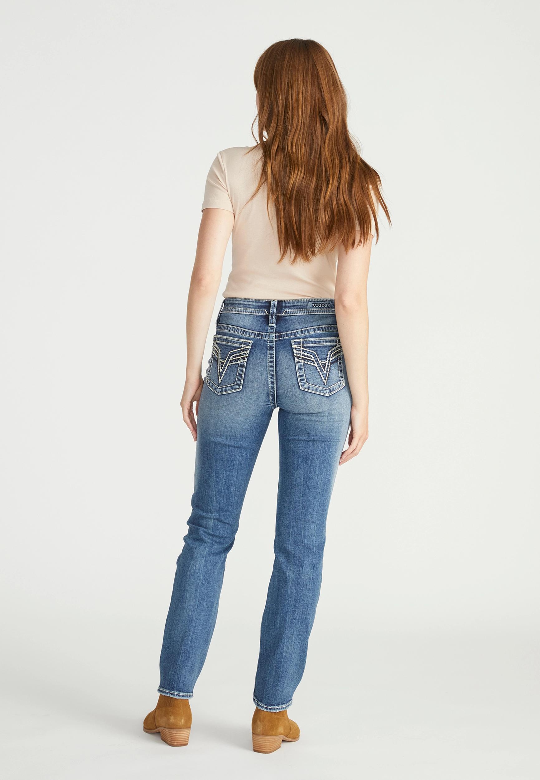 Vigoss Vigoss Womens High Rise Straight Jeans Blue Size 2 - Maurices Product Image