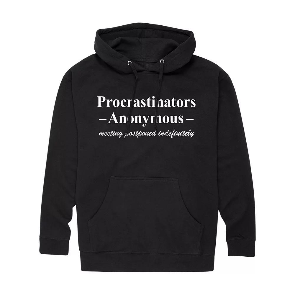 Men's Procrastinators Anonymous Hoodie, Size: Medium, Black Product Image