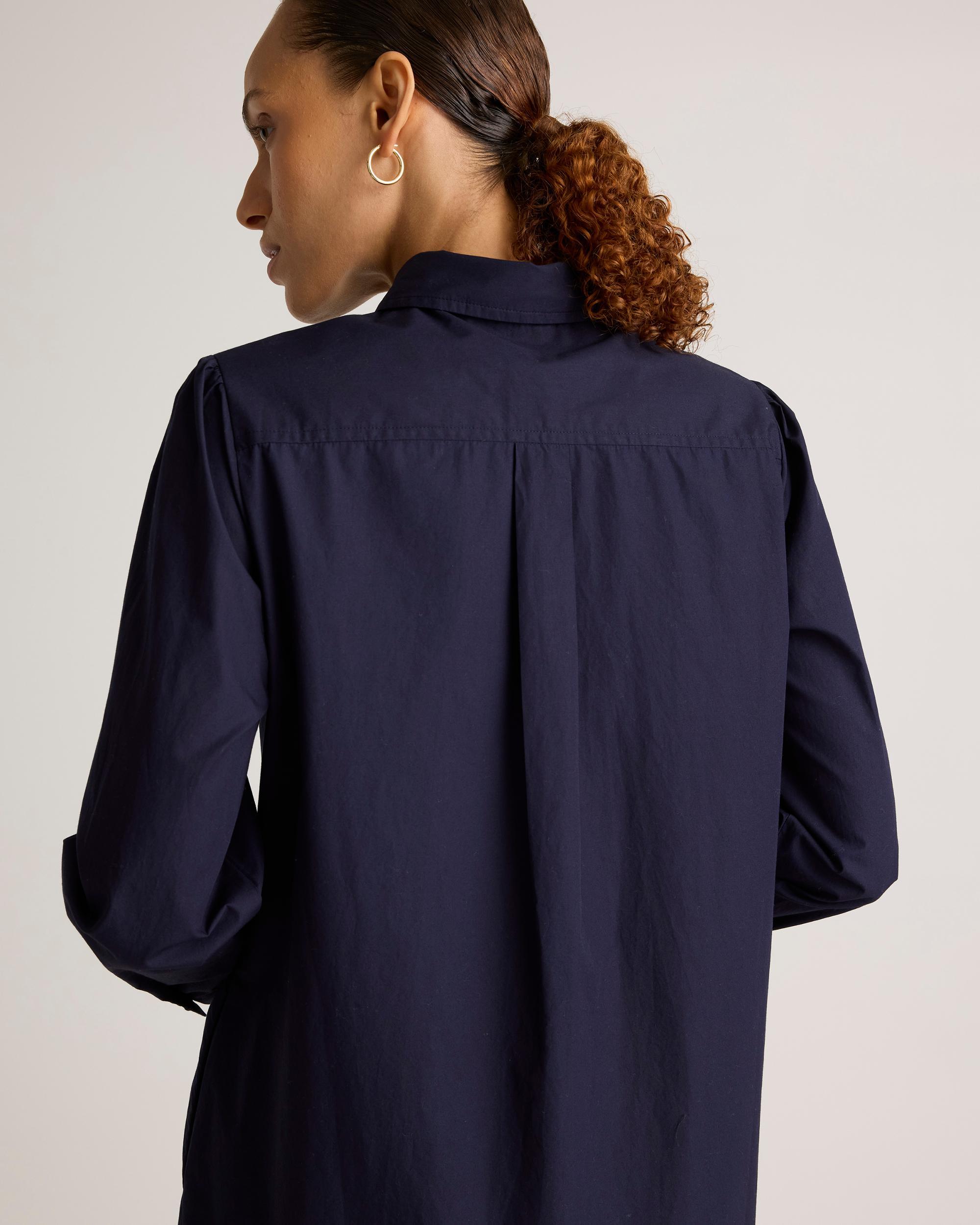 Quince | Women's Poplin Drop Waist Shirt Dress Organic Cotton Product Image