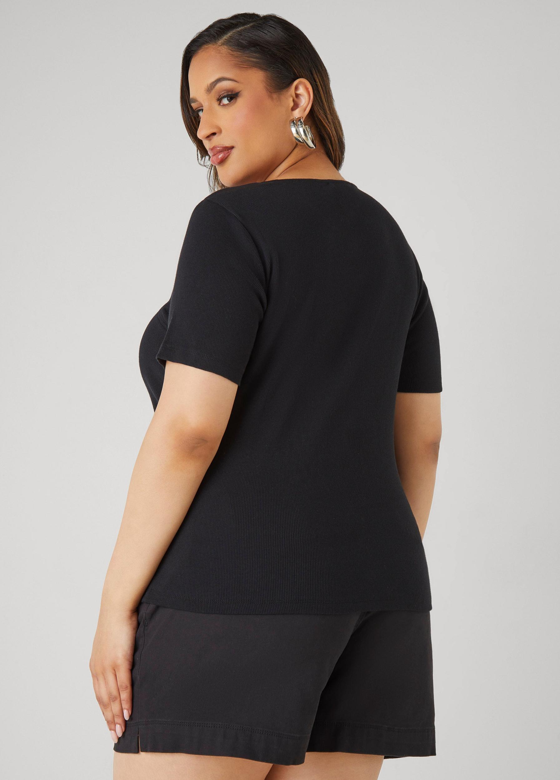 Cutout Ribbed Tee Product Image