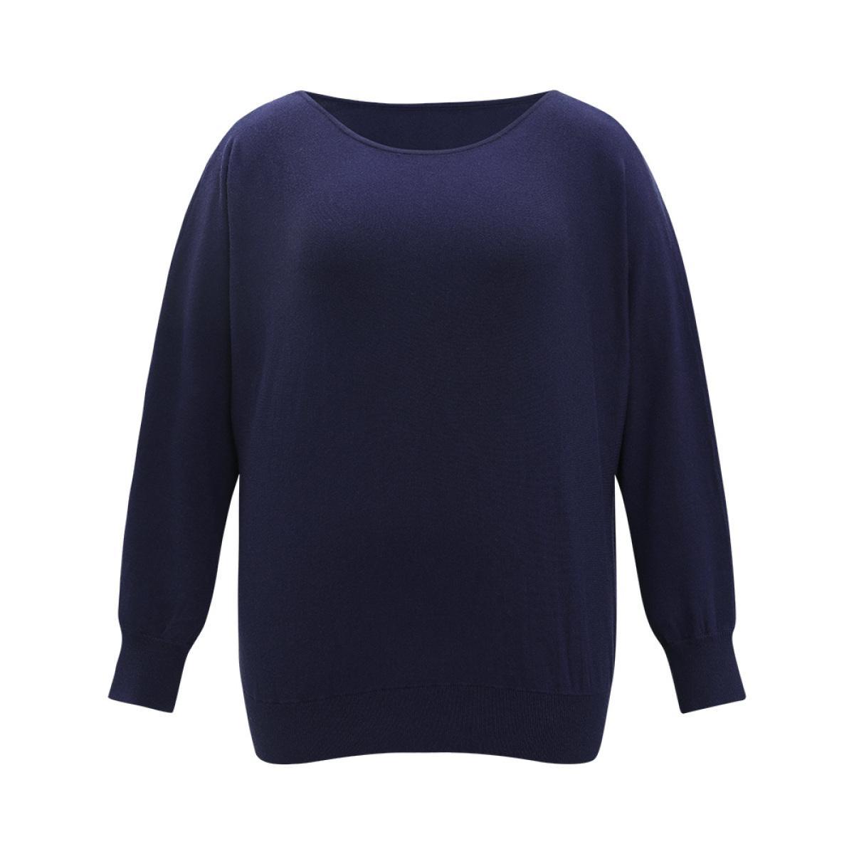 Plus Size Anti-Pilling Cable Knit Turtle Neck Patchwork Pullover Burgundy Women Casual Loose Long Sleeve Turtleneck Dailywear Pullovers BloomChic 22-24/3X Product Image