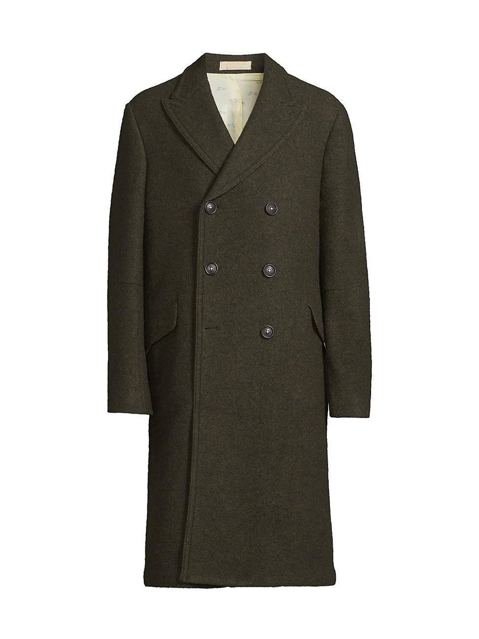 Mens Double-Breasted Cashmere Overcoat Product Image