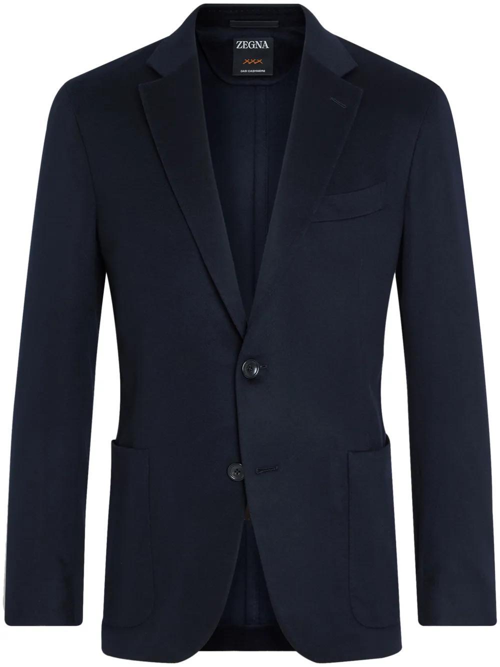 ZEGNA Navy Blue Oasi Cashmere Jacket Product Image