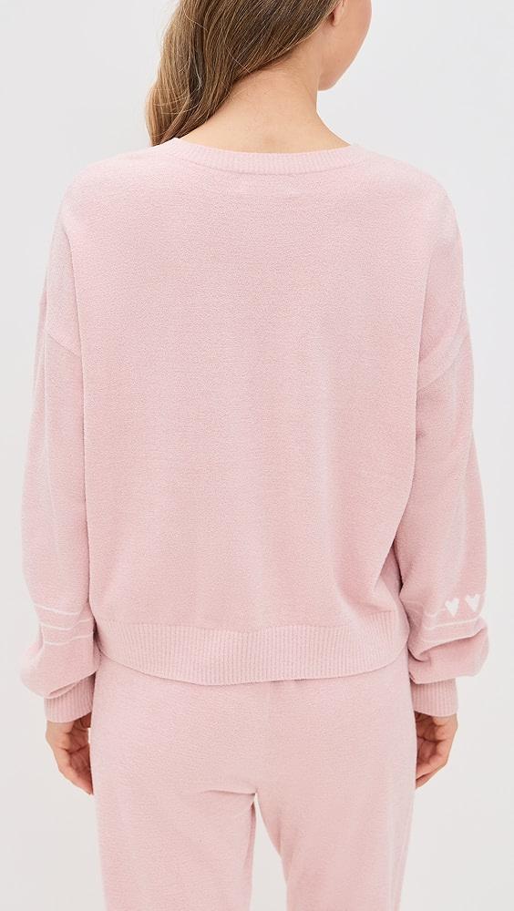 Barefoot Dreams Cozychic Ultra Lite Heartbeat Stripe Pullover | Shopbop Product Image