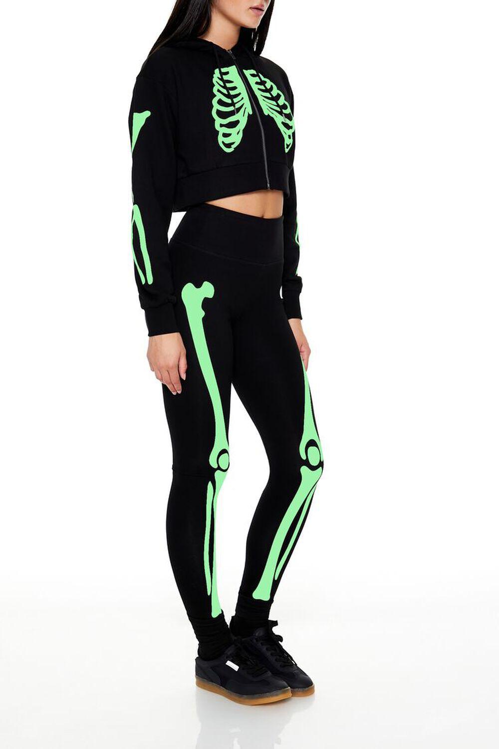 Active Glow-in-the-Dark Skeleton Leggings | Forever 21 Product Image