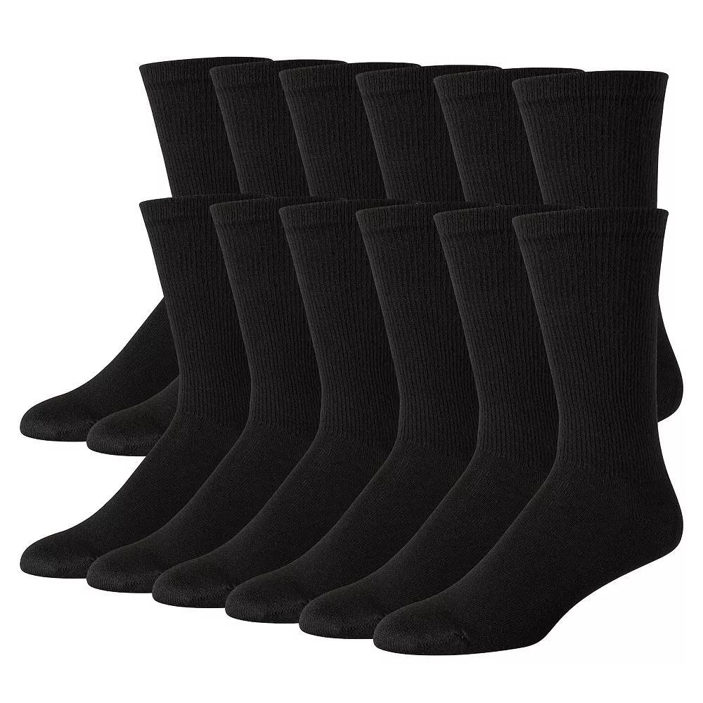 Hanes Ultimate Men's 12-Pack Soft & Durable Crew Socks, Size: 12-14, White Product Image