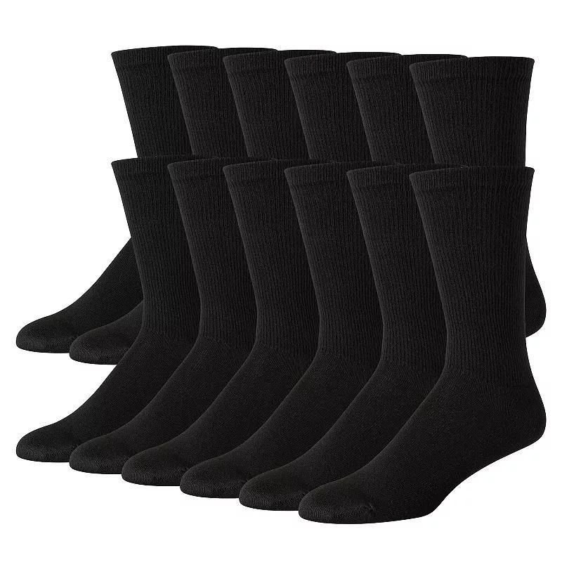 Hanes Ultimate Men's 12-Pack Soft & Durable Crew Socks, Size: 12-14, White Product Image