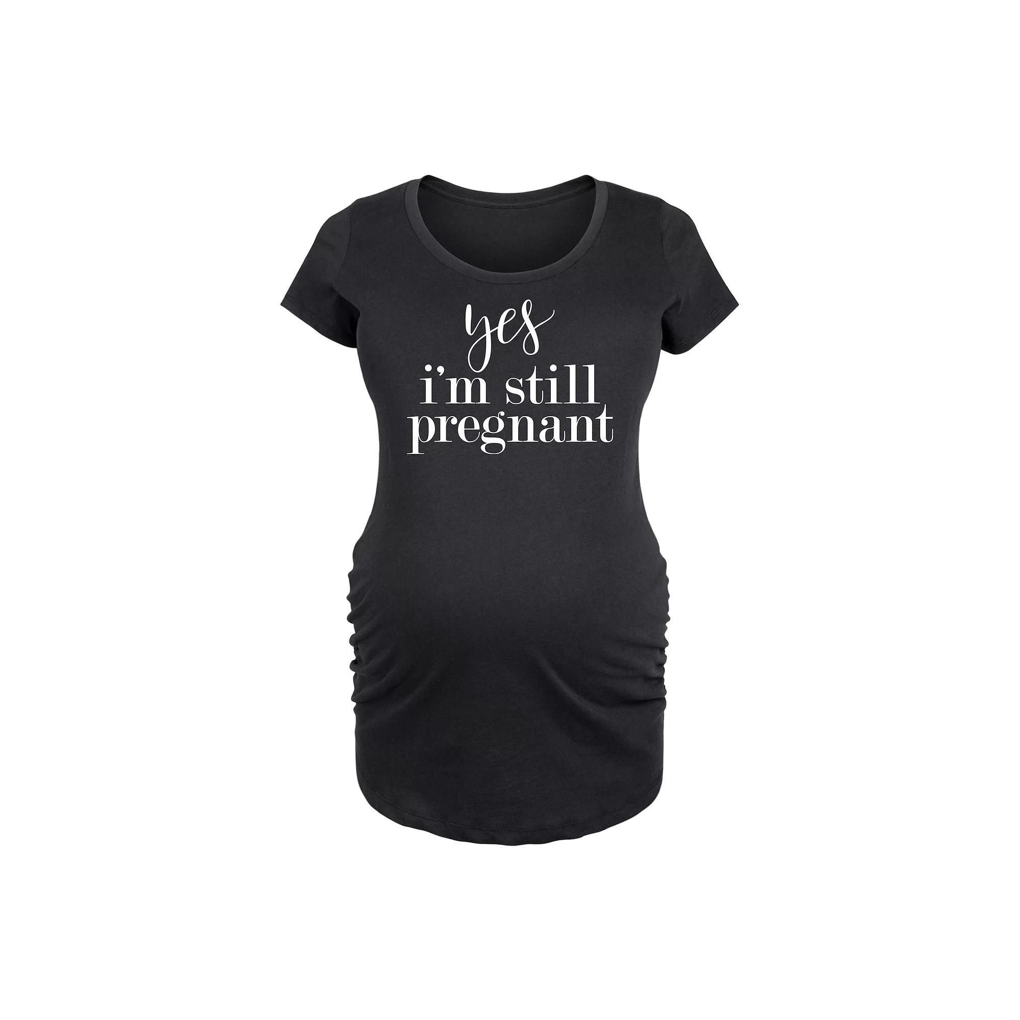 Maternity Believe With Santa Hat Graphic Tee, Women's, Size: XXL-MAT, Black Product Image