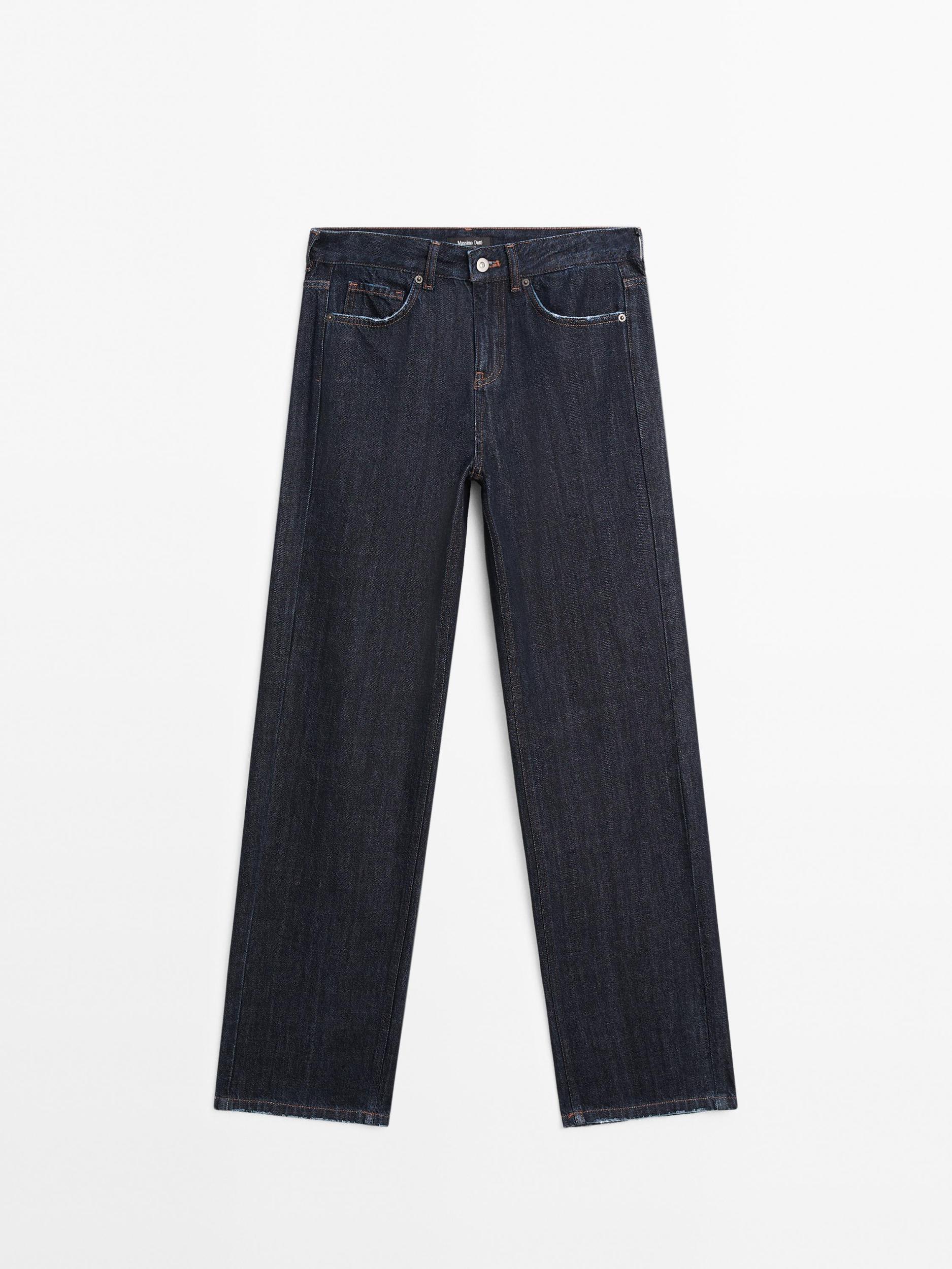 Mid-rise straight-leg jeans Product Image