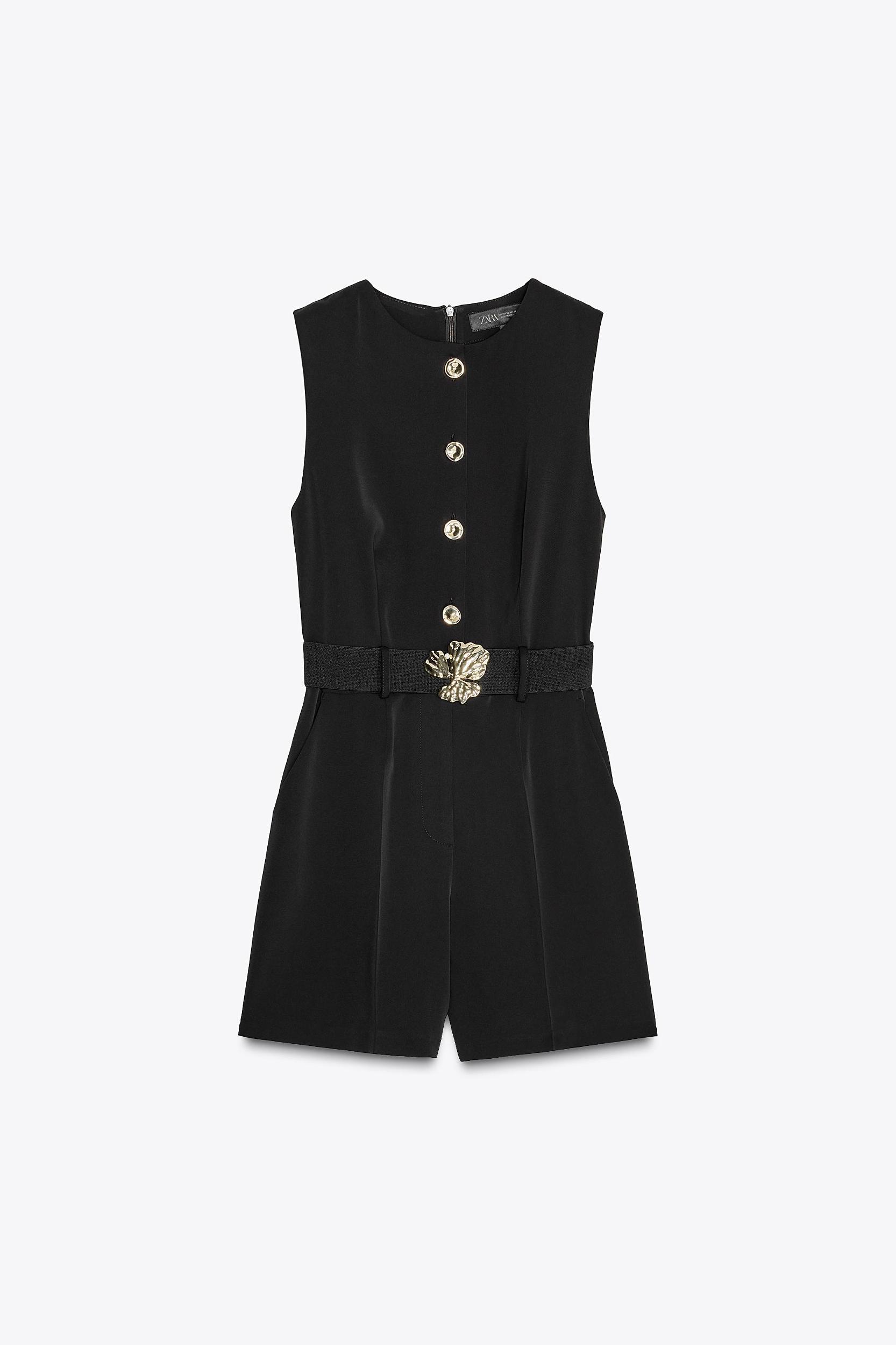 BELTED CREPE JUMPSUIT Product Image