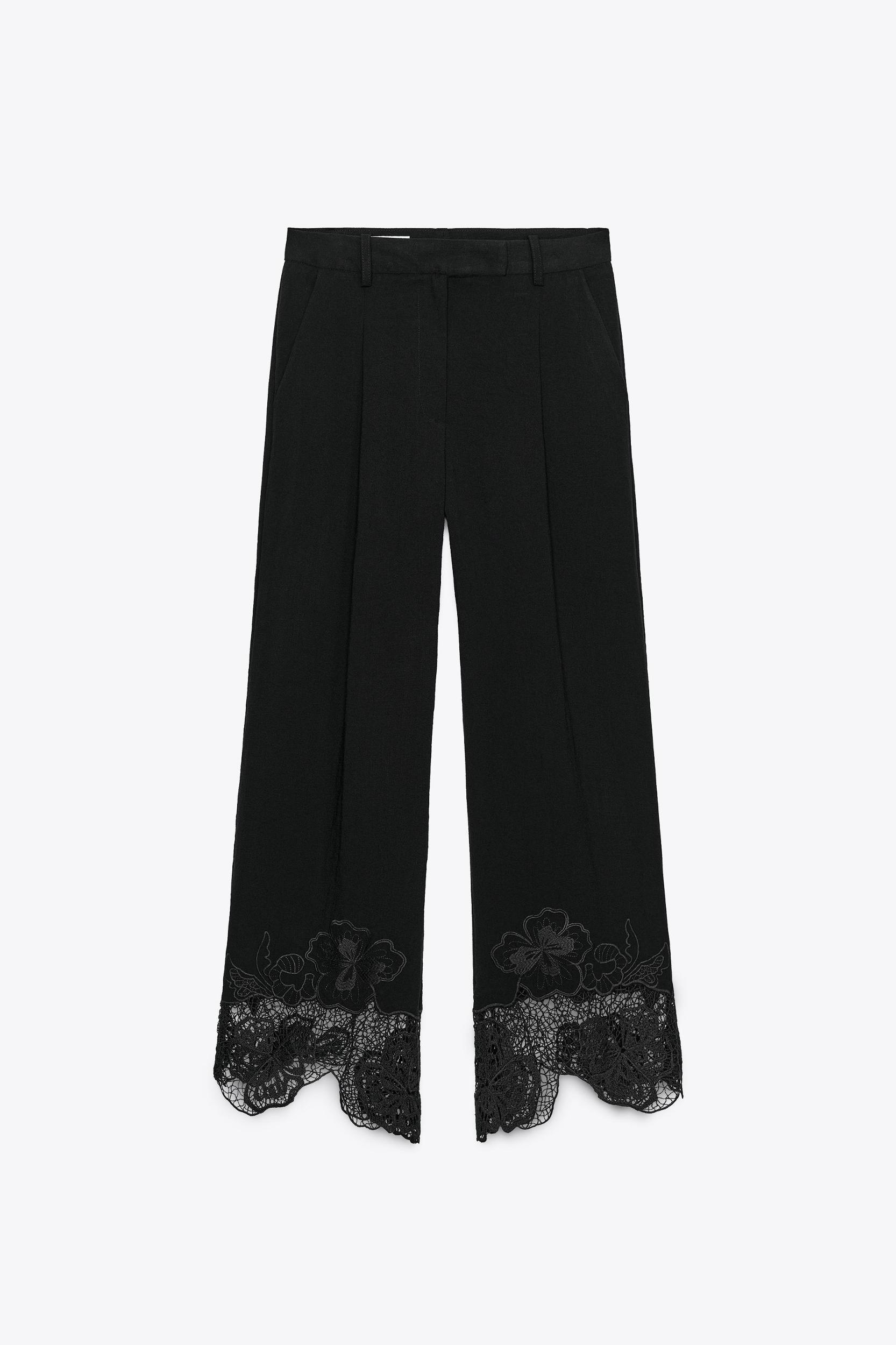 EMBROIDERED HEM CULOTTES Product Image