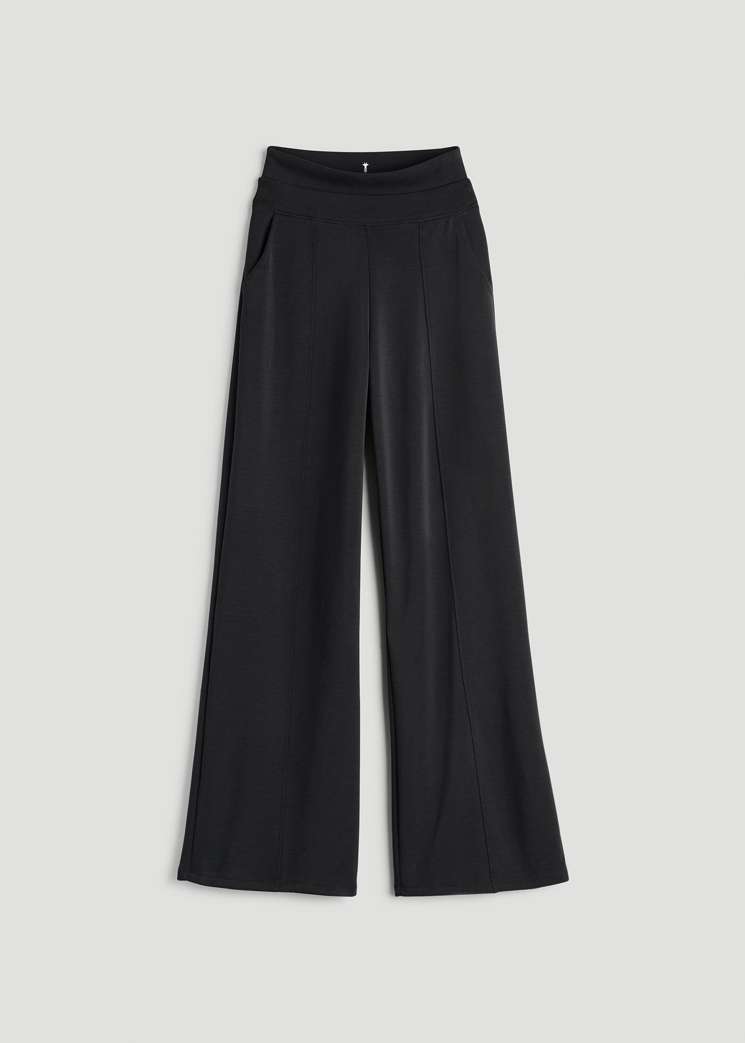 Soft Motion Wide Leg Ultra High Rise Pant for Tall Women in Black Product Image