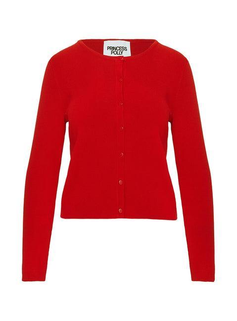 Old Burlington Knit Cardigan Red Product Image