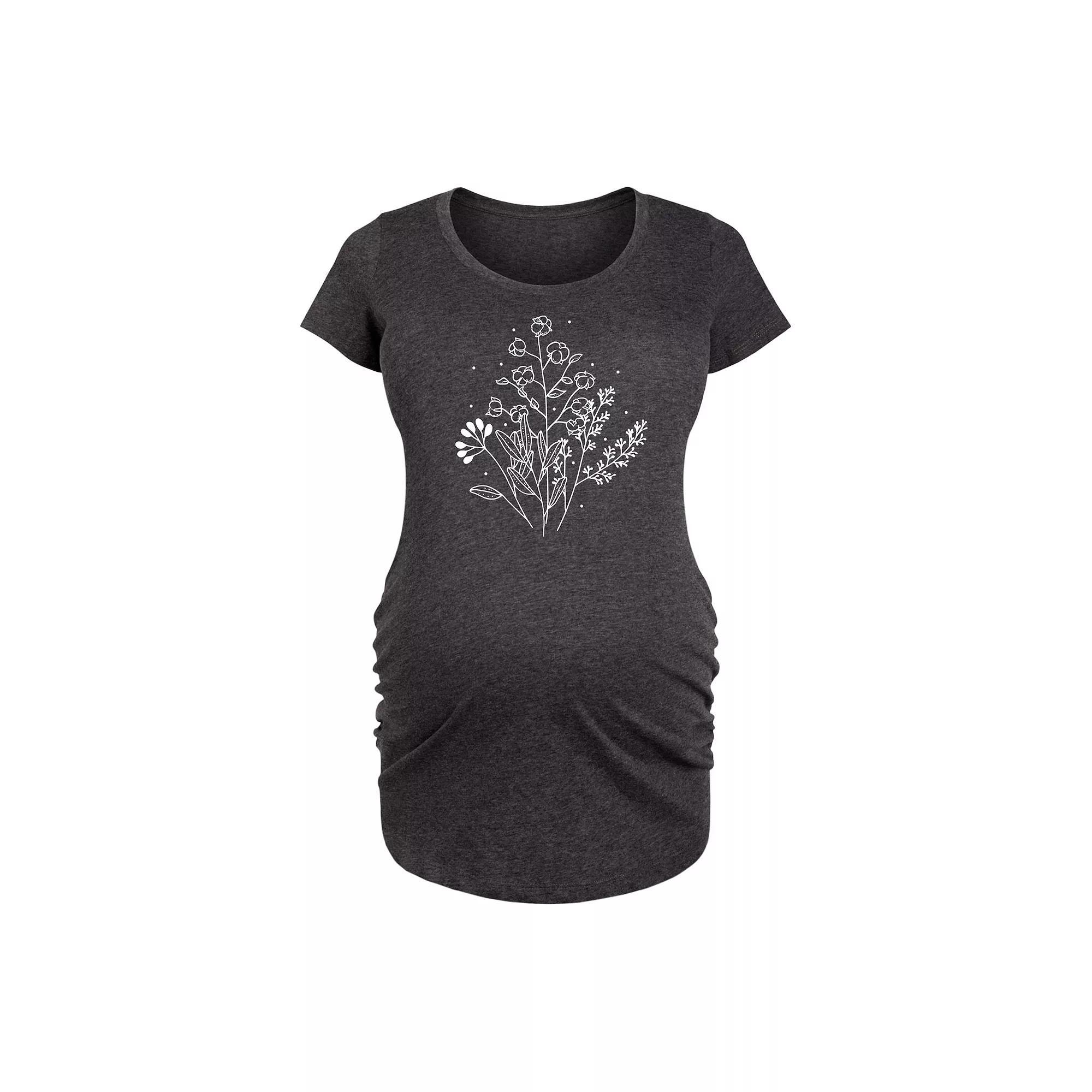 Maternity Red White And Groovy Graphic Tee, Womens Product Image