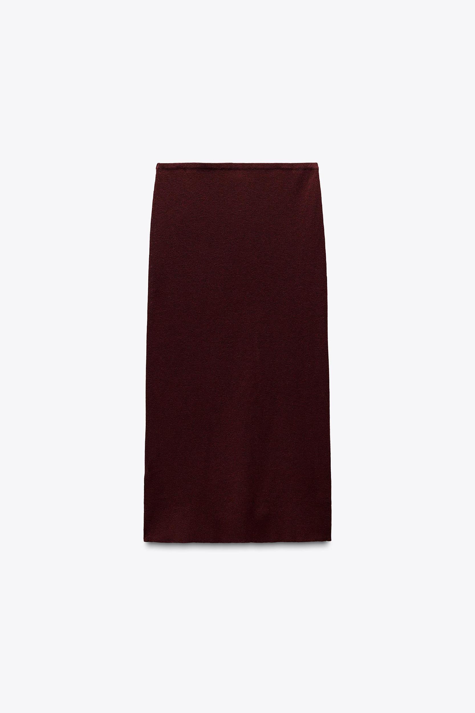 FINE KNIT WOOL SKIRT Product Image