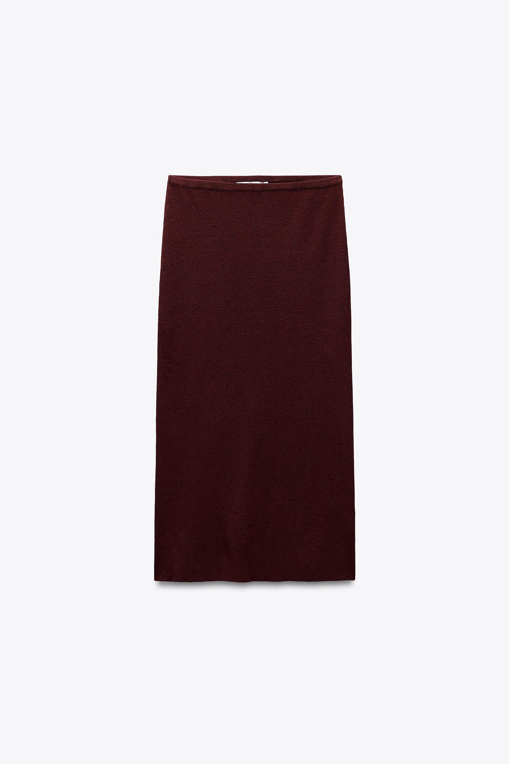 FINE KNIT WOOL SKIRT Product Image