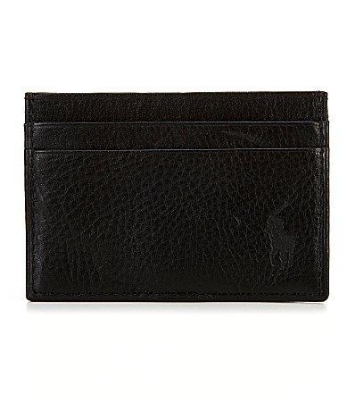 Polo Ralph Lauren Pebbled Leather Card Case With Money Clip Product Image