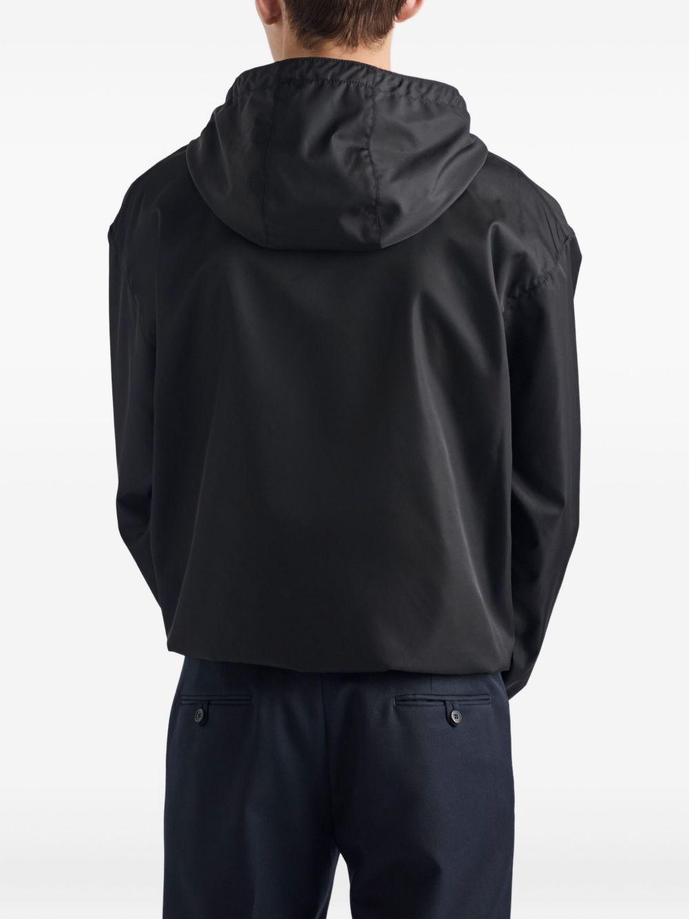 hooded zip-front jacket Product Image