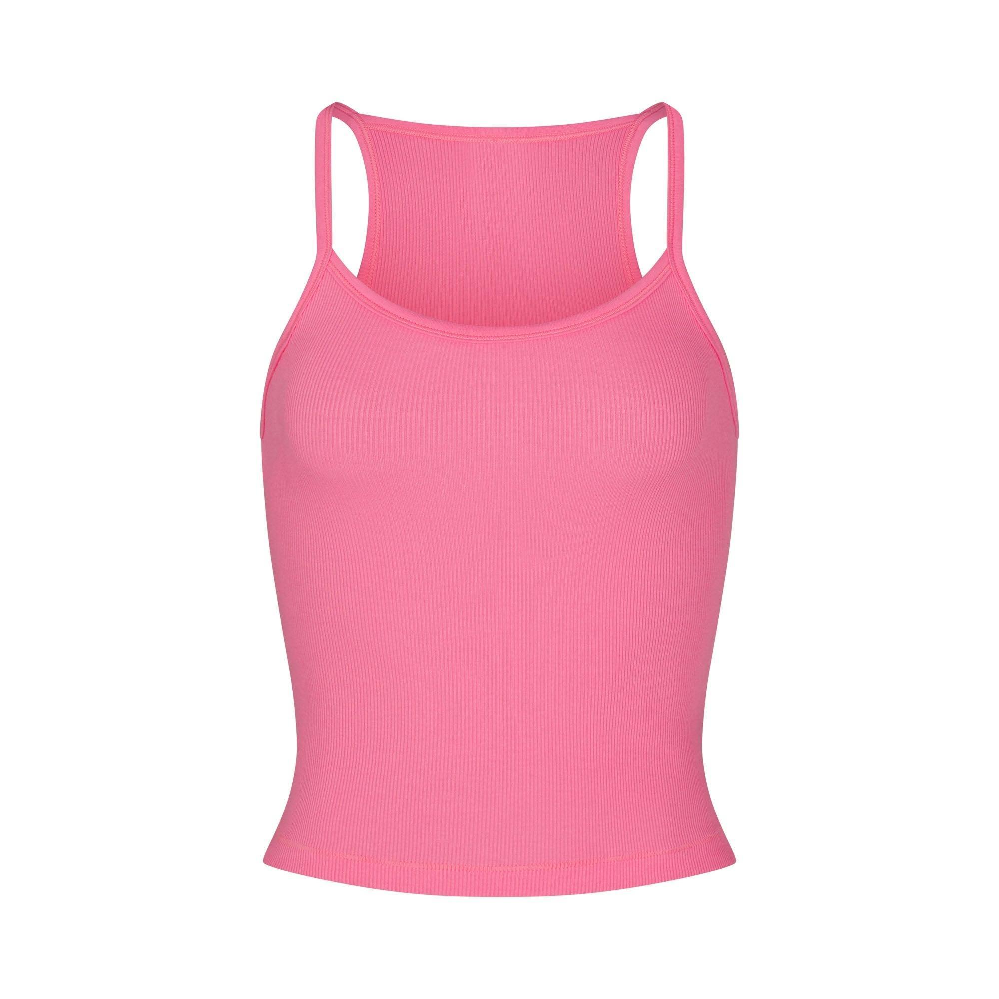 COTTON RIB CAMI | SUGAR PINK Product Image
