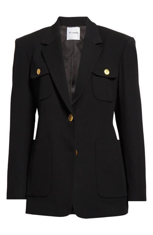 ST JOHN St. John Collection Stretch Twill Blazer In Black Product Image