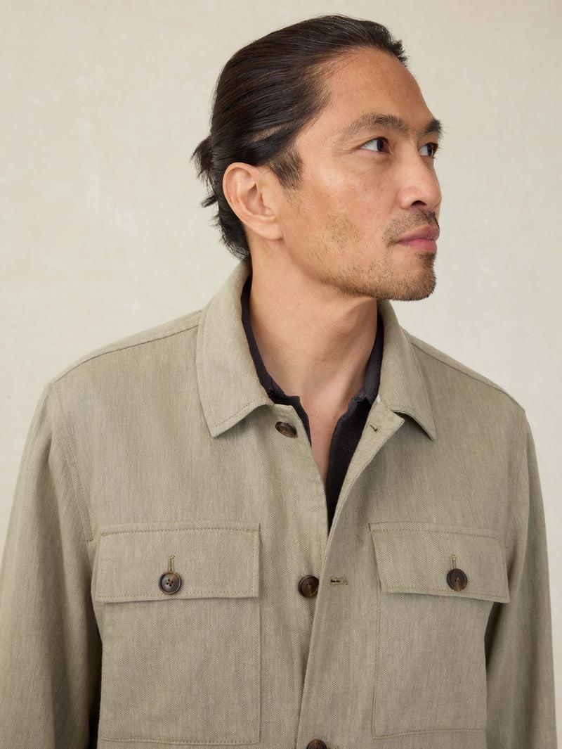 Movement™ Linen Shirt Jacket - Sage Cliff Product Image