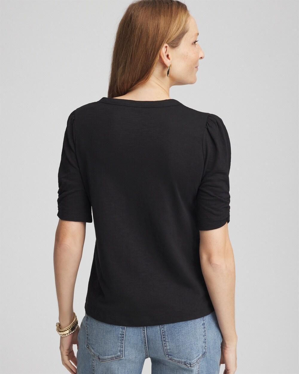 Slub Split Neck Henley Tee Product Image