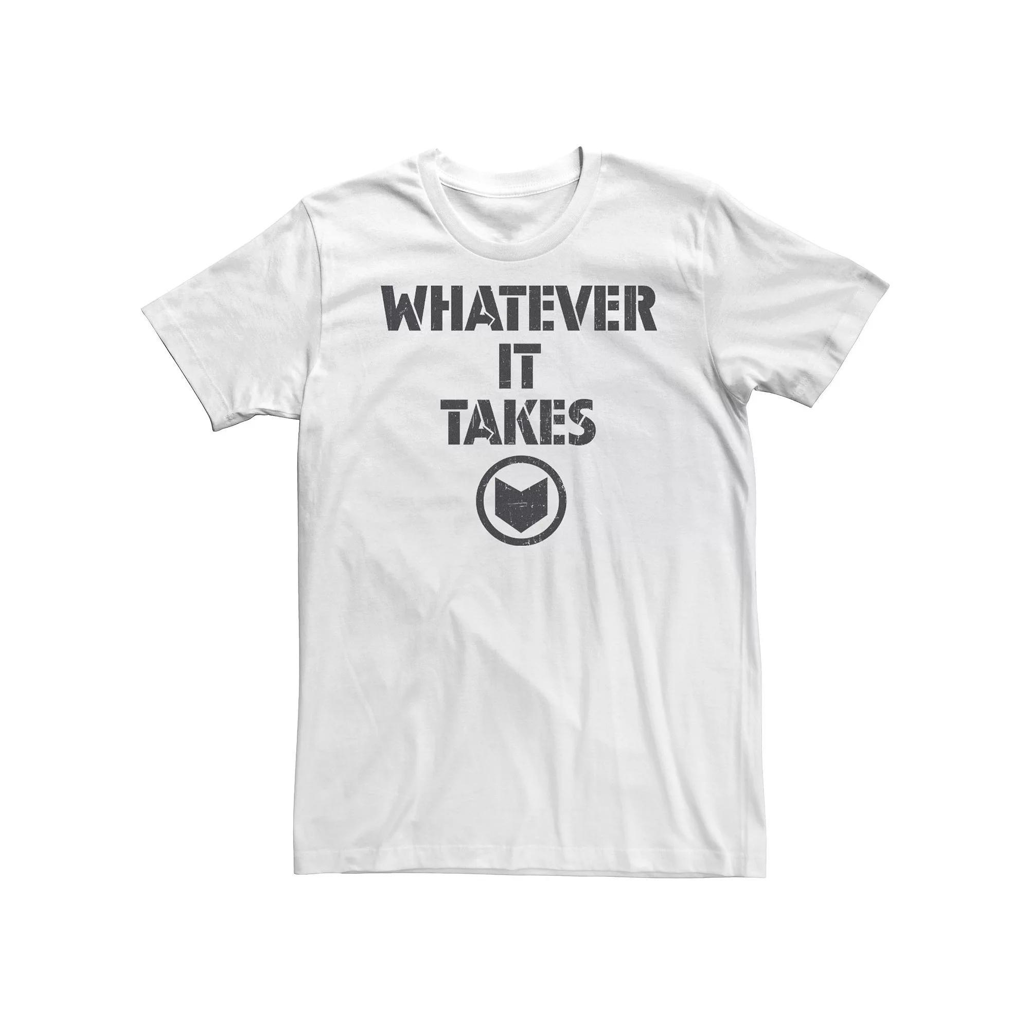 Big & Tall Marvel Avengers Endgame Whatever It Takes Hawkeye Logo Tee, Men's, Size: 3XL, White Product Image
